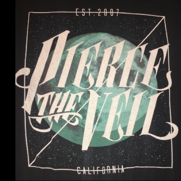 PIERCE THE VEIL MOON LOGO SHIRT GOOD CONDITION - Picture 2 of 3